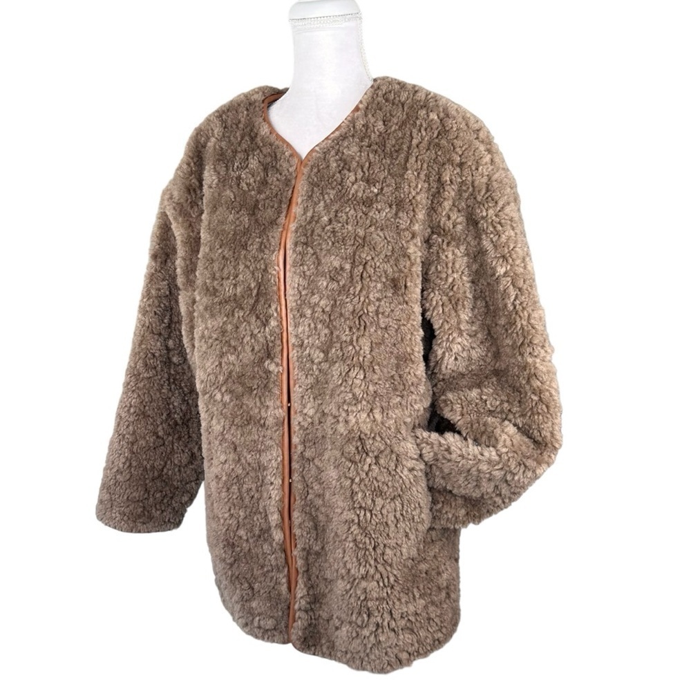 J. Crew Tan Teddy Jacket NWOT - Picture 2 of 16